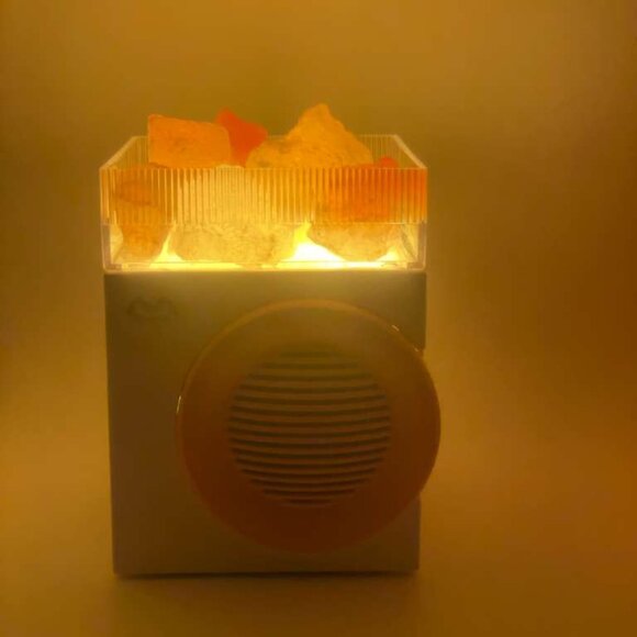 Flismool Himalayan Salt Lamp Wireless Speaker – Orange/White Night Light - Picture 3 of 6